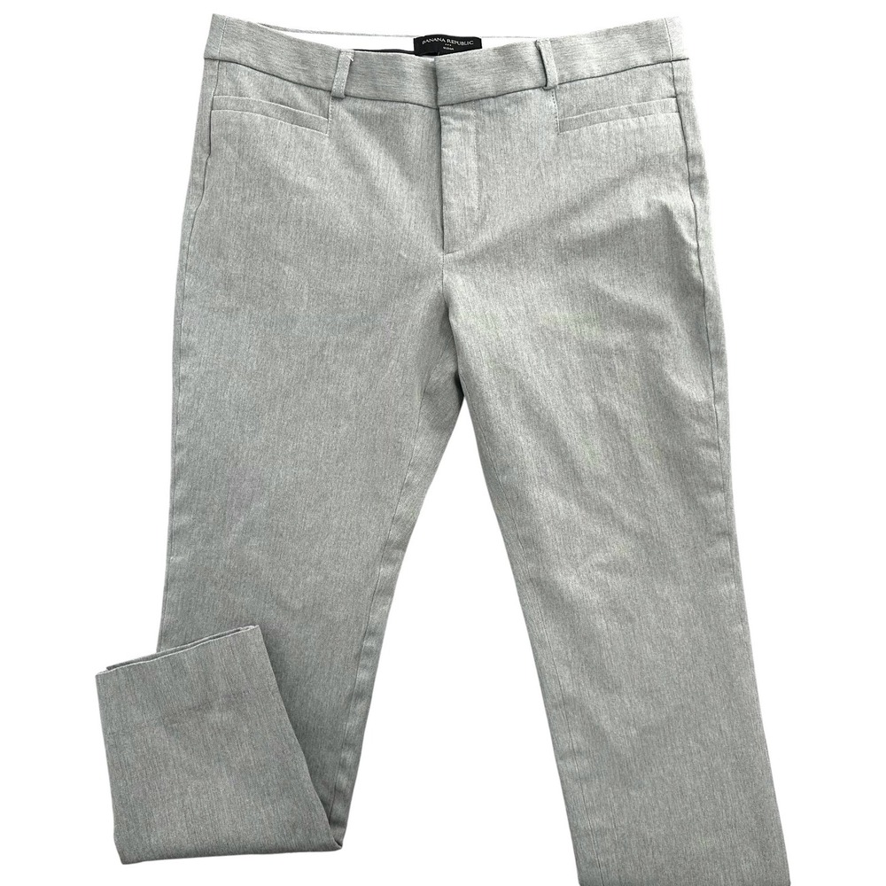 Banana Republic Sloan Pants Light Gray Ankle Length Slim Straight Leg Women's 8
